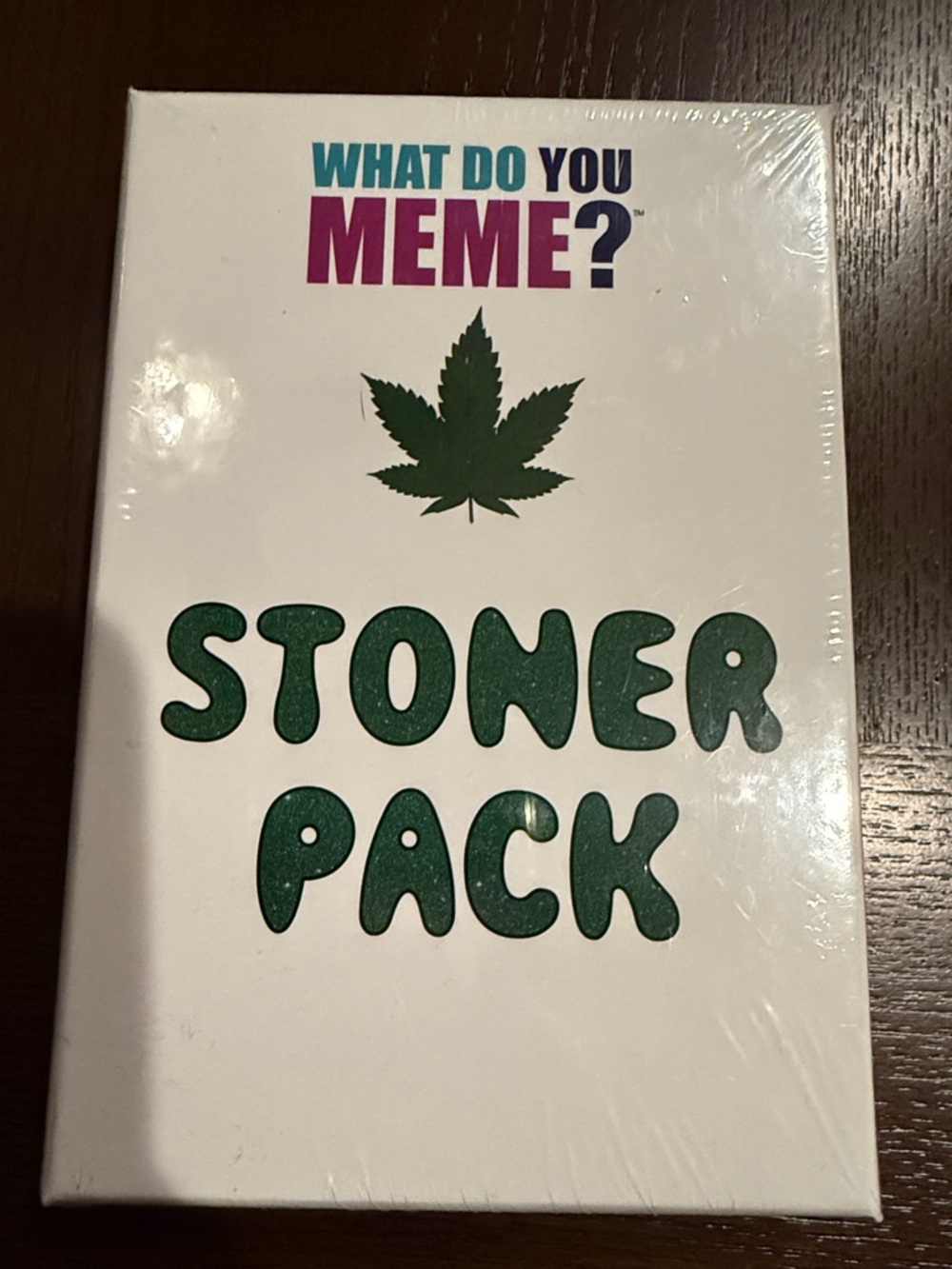 What Do You Meme? Stoner Pack Party Card Game - White & Green